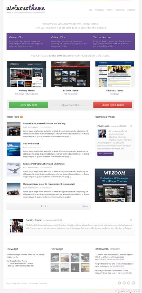 Virtuoso Portfolio WordPress Theme