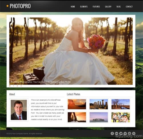 Photo Pro WordPress Photography Theme