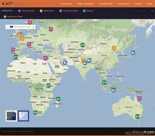 map wordpress theme