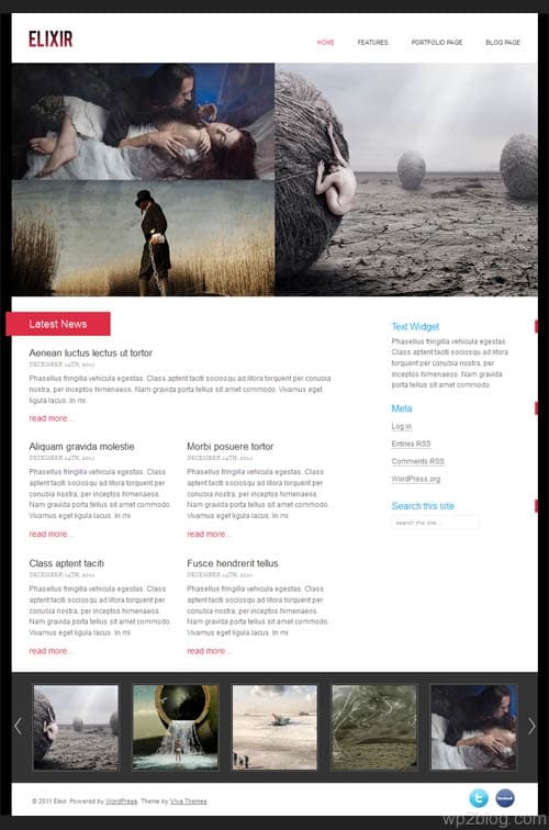 Elixir Portfolio WordPress Theme