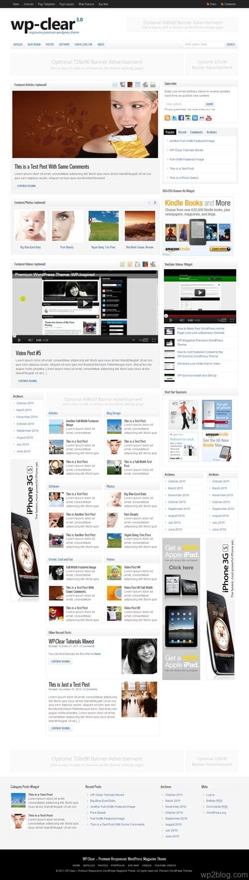 WP Clear 3.0 Premium WordPress Theme