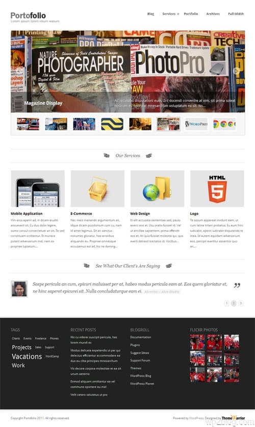 Portofolio Premium WordPress Theme