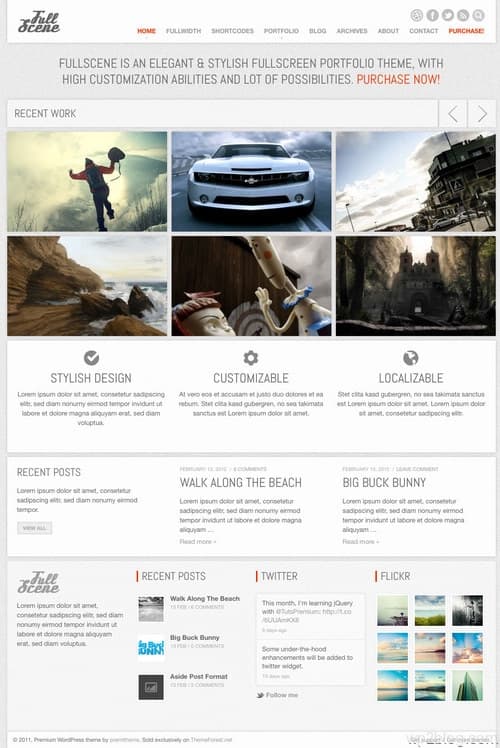 Fullscene WordPress Theme