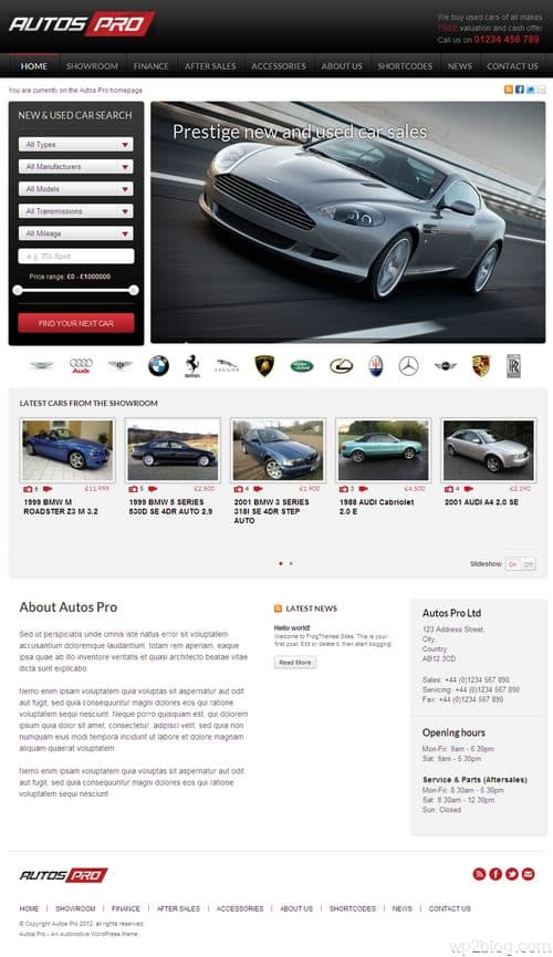 Autos Pro WordPress Theme