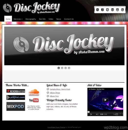 Disc Jockey WordPress Theme