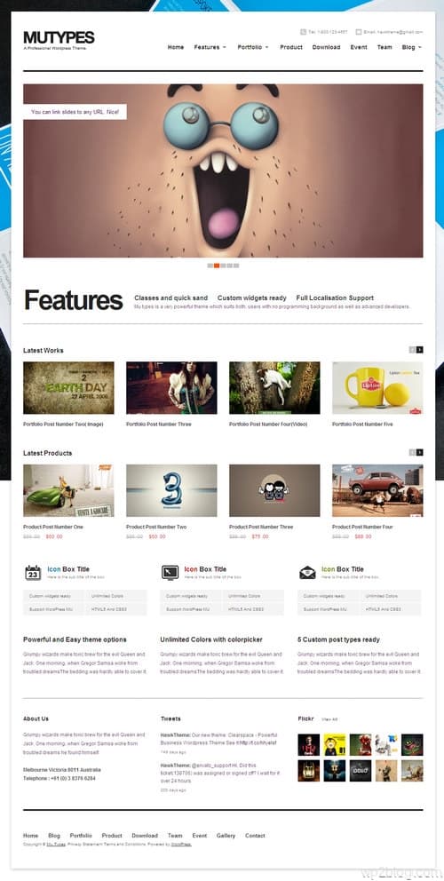 MuTypes WordPress Theme