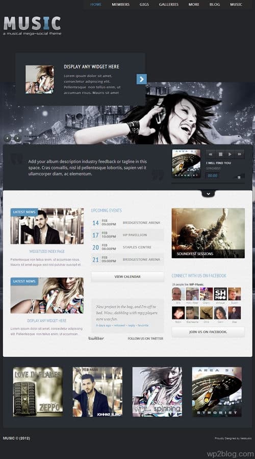 Music- Musicians theme & Facebook App