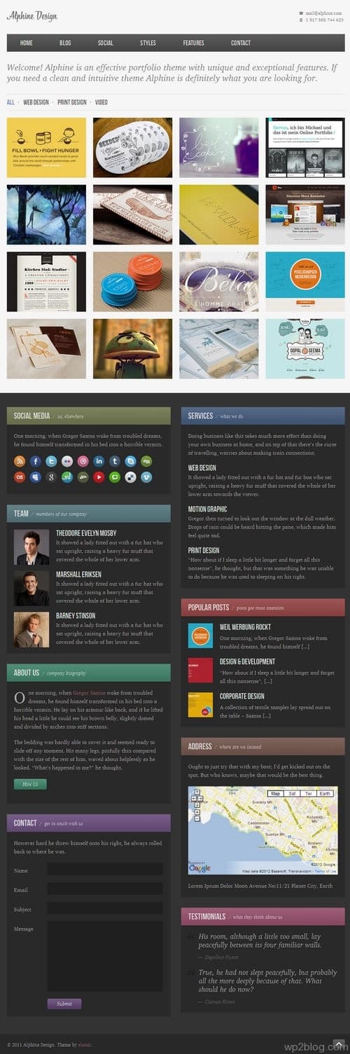 Alphine WordPress Theme