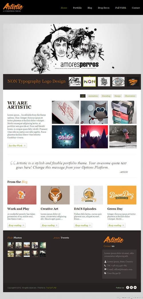 Artistic WordPress Theme