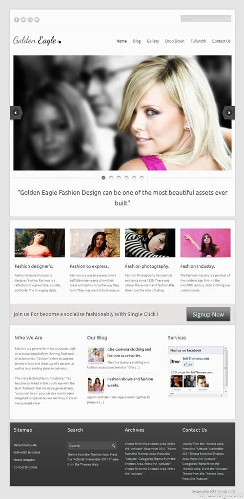 Golden Eagle WordPress Theme