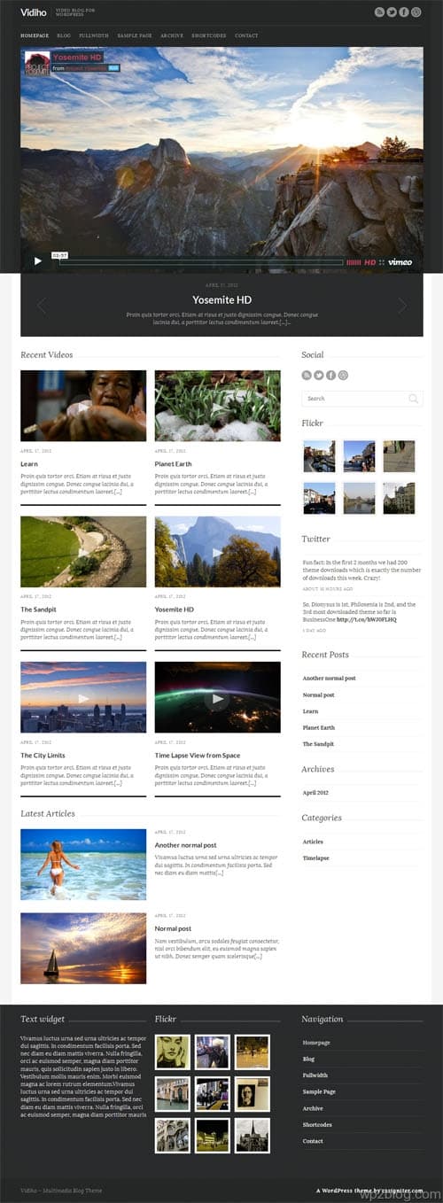 vidiho wordpress theme