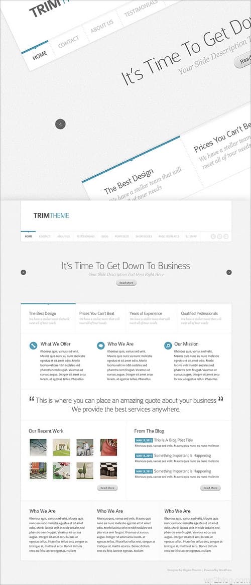 Trim WordPress Theme Preview