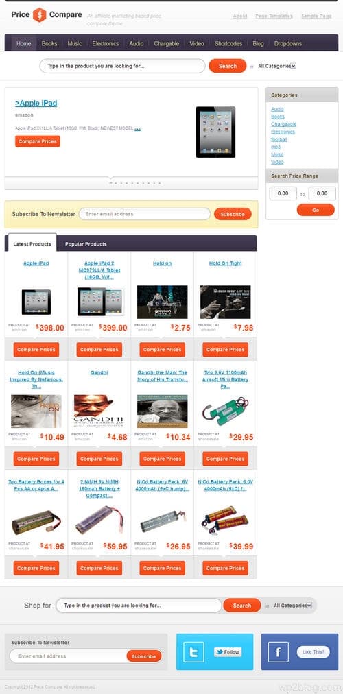 Price Compare WordPress Theme