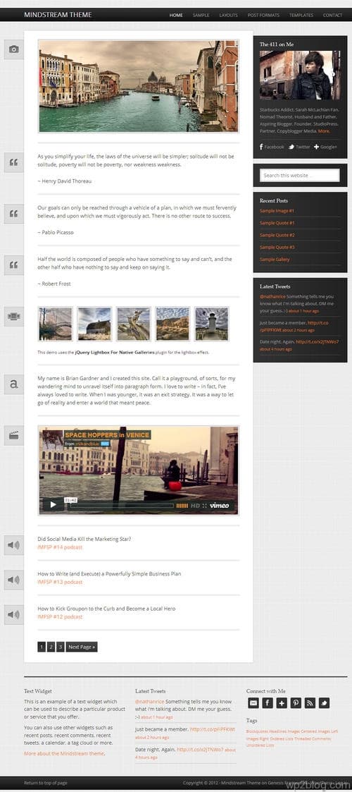 Mindstream WordPress Theme