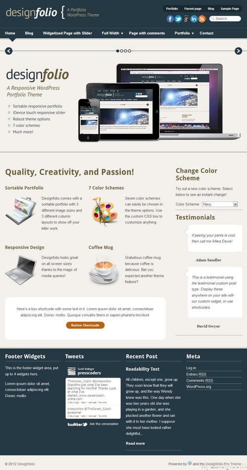 Designfolio WordPress Theme