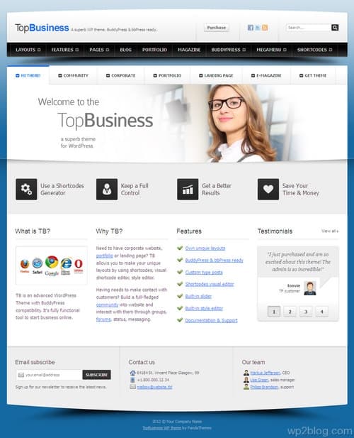 TopBusiness WordPress Theme