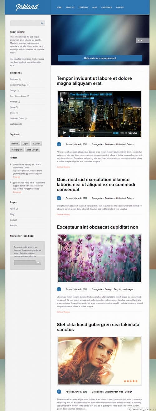 Inkland WordPress Theme