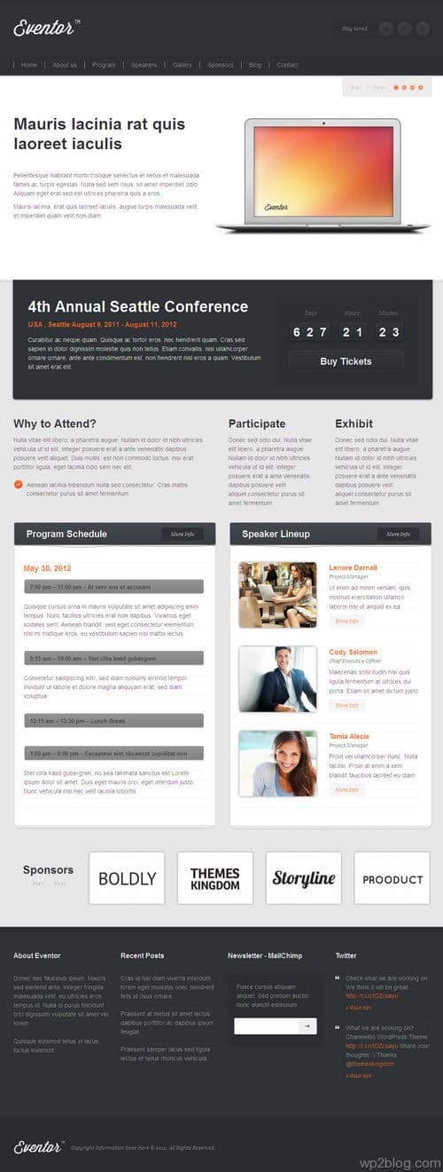 Eventor WordPress Theme