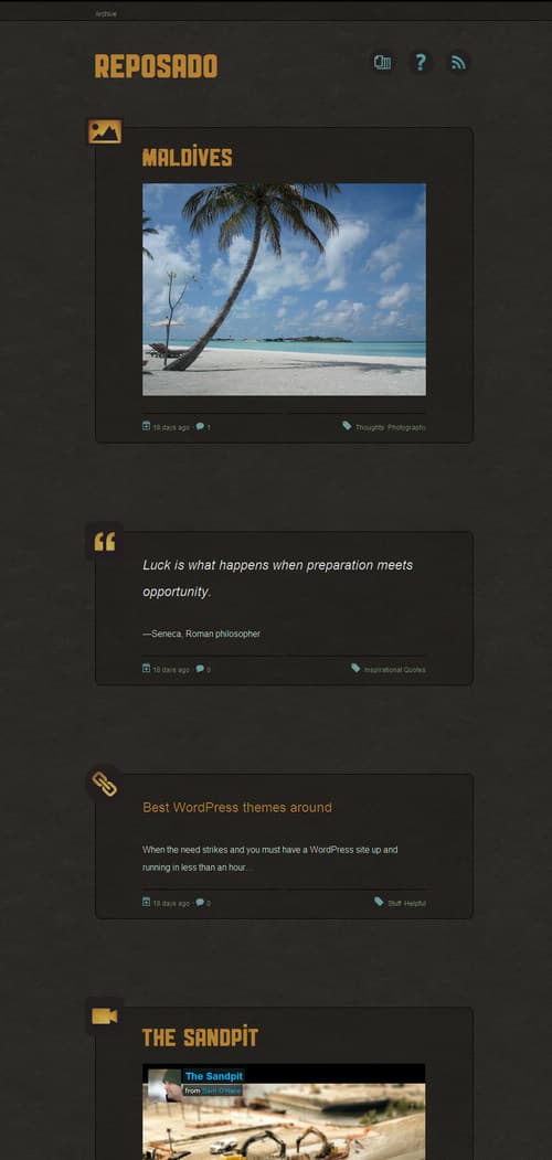 Reposado WordPress Theme