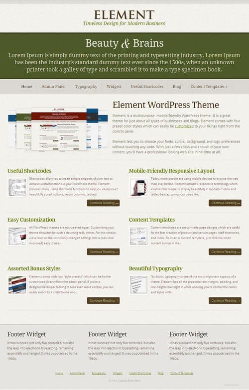 Element WordPress Theme
