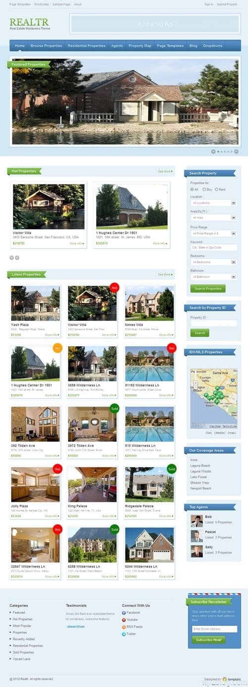 Realtr Real Estate WordPress Theme