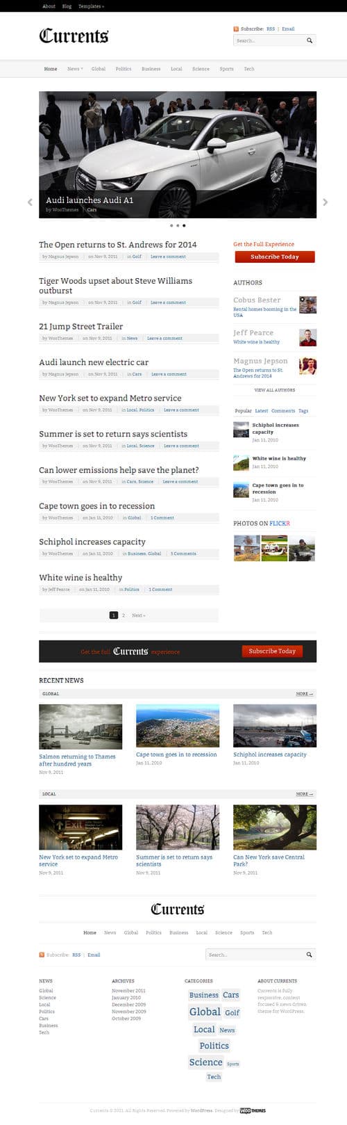 Currents WordPress Theme