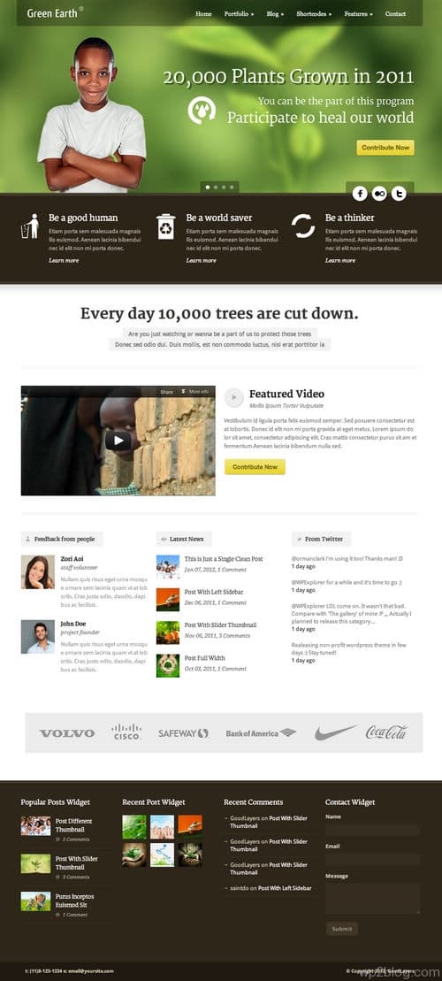 Green Earth WordPress Theme