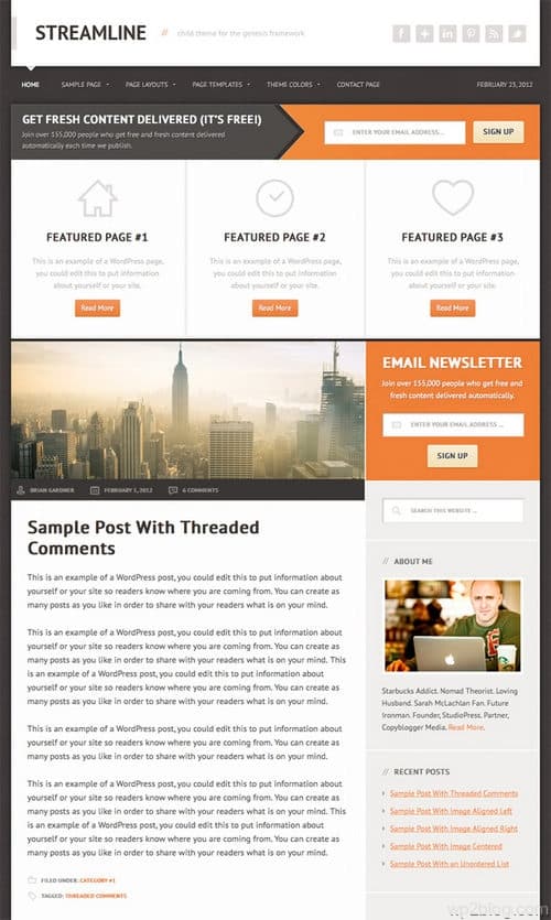 streamline wordpress theme