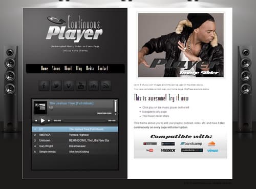 Continuous Player WordPress Theme