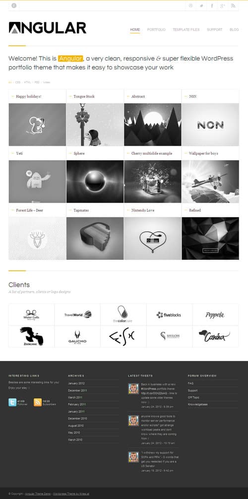 Angular WordPress Theme