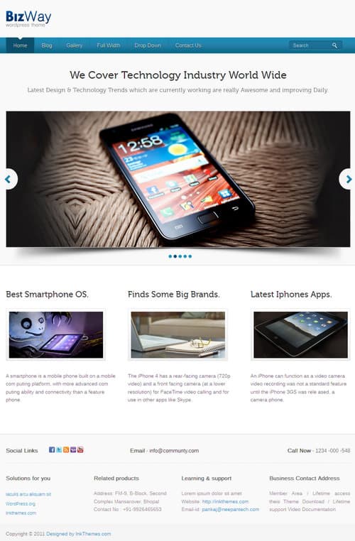 BizWay WordPress Theme