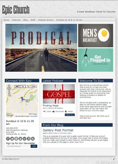 Epic Church WordPress Theme