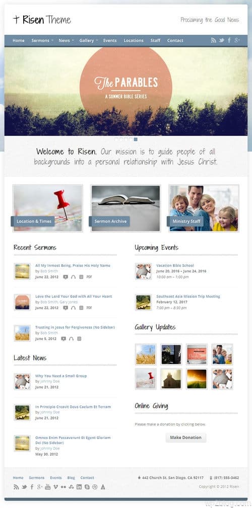 Risen Church WordPress Theme