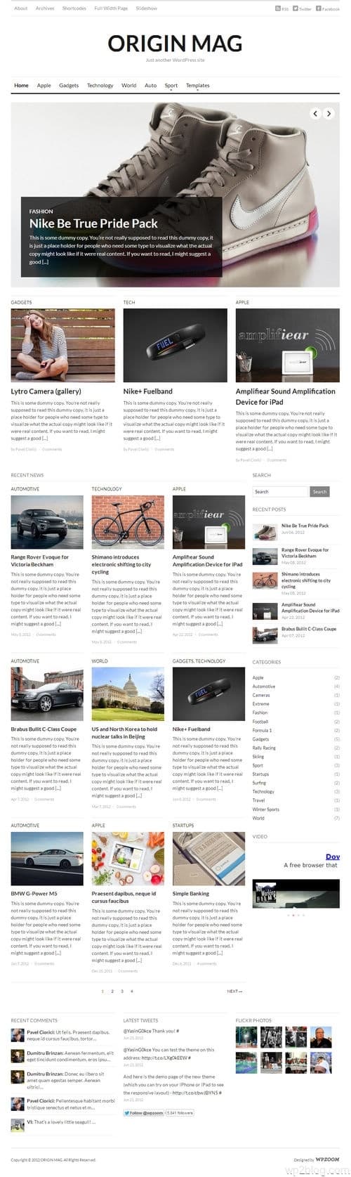 OriginMag WordPress Theme