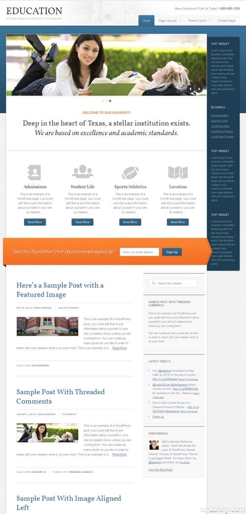 Education 2.0 WordPress Theme