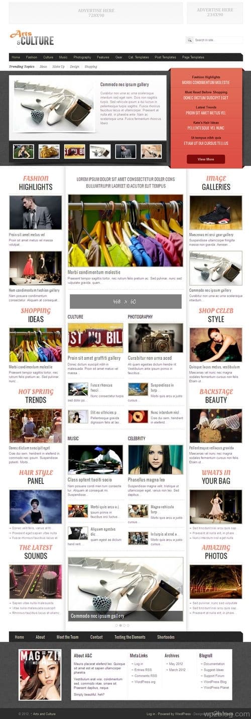 Arts & Culture WordPress Theme