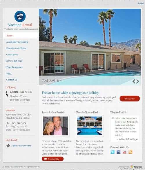 Vacation Rental WordPress Theme