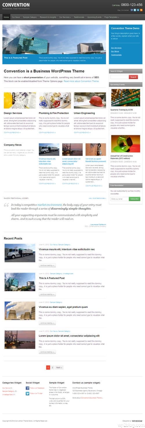 Convention WordPress Theme