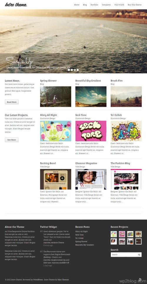 Intro WordPress Theme