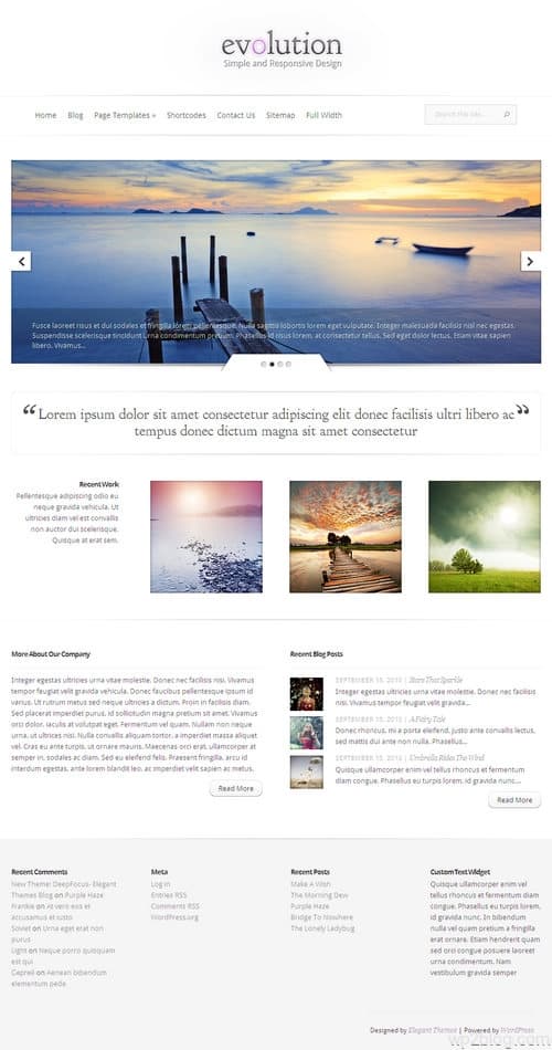 Evolution WordPress Theme