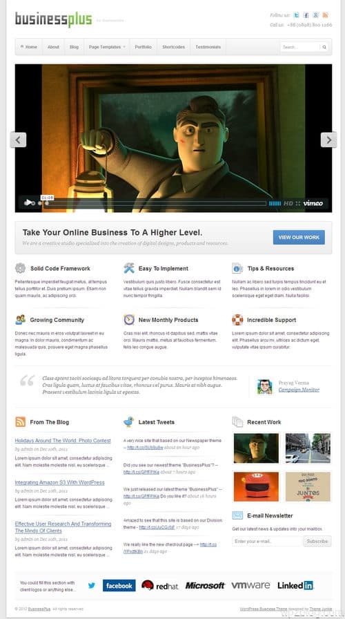 BusinessPlus WordPress Theme