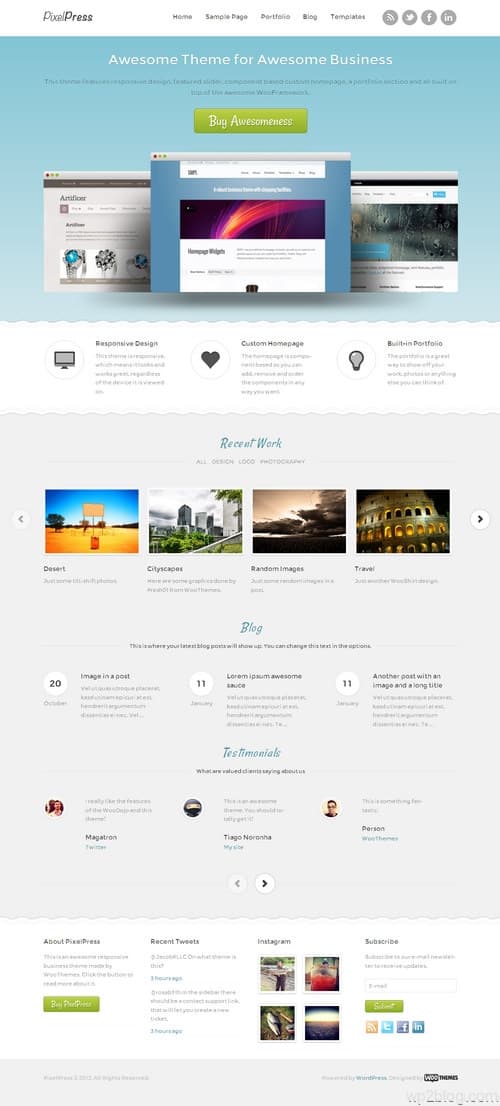 PixelPress WordPress Theme