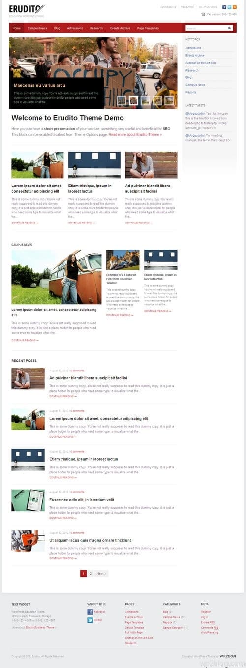 Erudito WordPress Theme