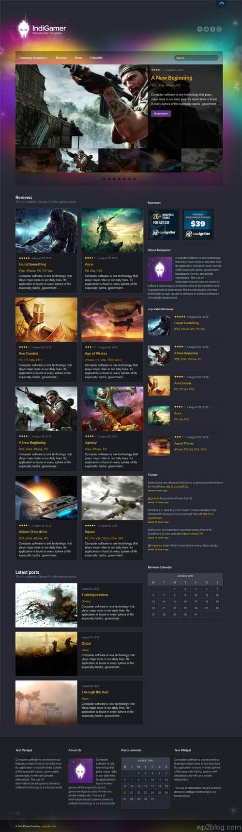 indi-gamer wordpress theme