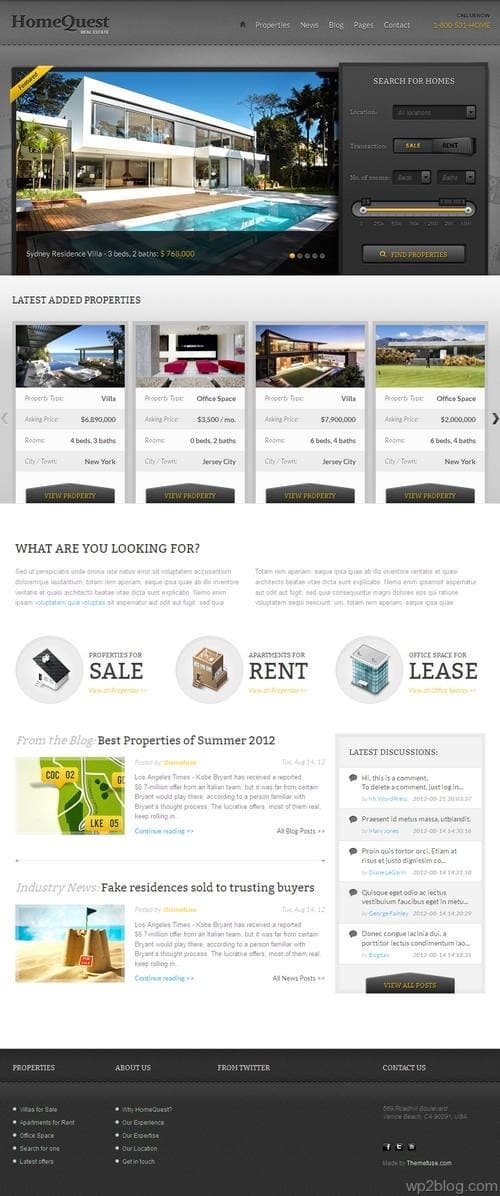 HomeQuest WordPress Theme