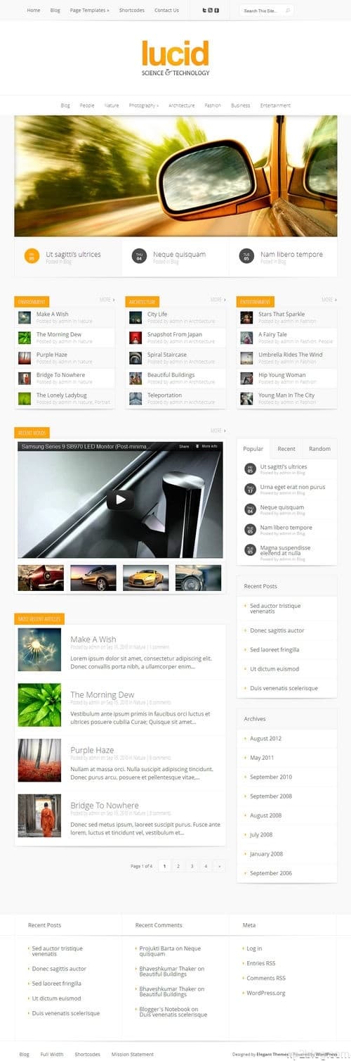 Lucid WordPress Theme