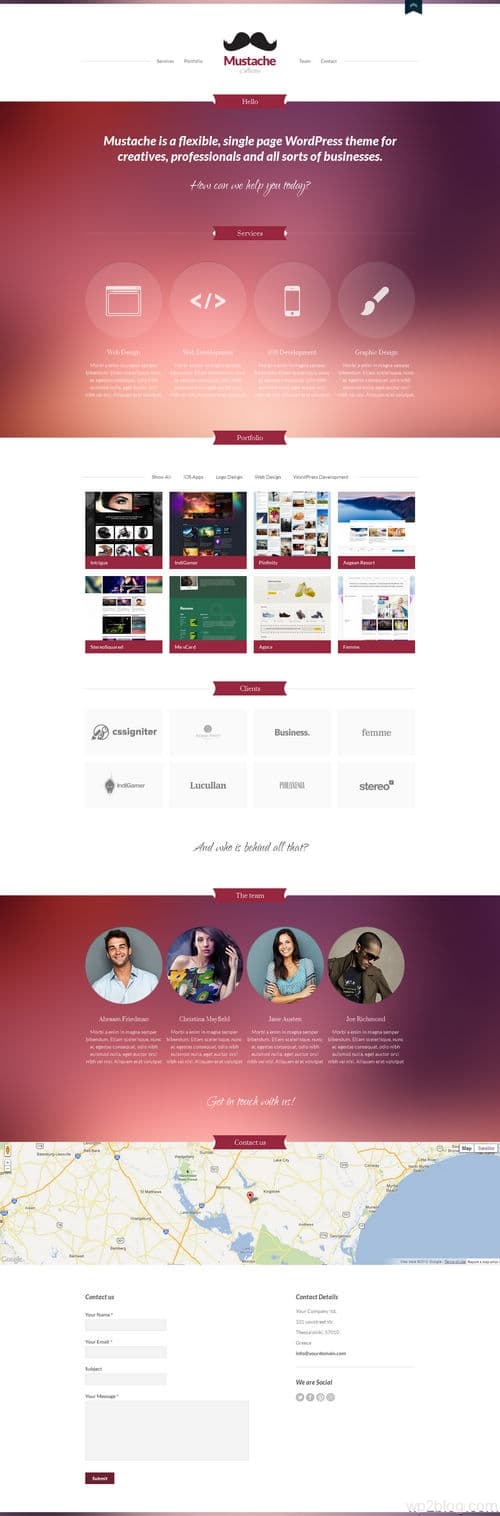 Mustache WordPress Theme