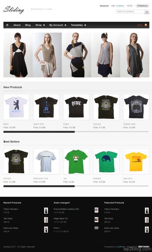 Sliding Ecommerce WordPress Theme