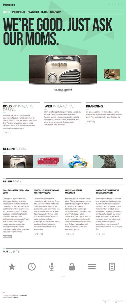 Masculine WordPress Theme