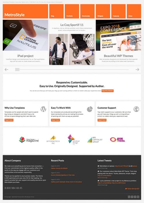 MetroStyle WordPress Theme